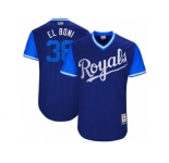 Men's 2017 Little League World Series Royals Jorge Bonifacio #38 El Boni Royal Jersey