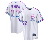 Men's Kansas City Royals #22 Carter Jensen White 2026 City Connect Stadium Stitched Baseball Jersey
