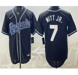 Men's Kansas City Royals #7 Bobby Witt Jr 2026 Black Fashion Cool Base Jersey