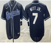 Men's Kansas City Royals #7 Bobby Witt Jr 2026 Black Fashion Cool Base Jersey