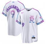 Men's Kansas City Royals #9 Vinnie Pasquantino White 2026 City Connect Stadium Stitched Baseball Jersey