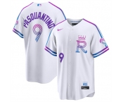 Men's Kansas City Royals #9 Vinnie Pasquantino White 2026 City Connect Stadium Stitched Baseball Jersey