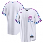 Men's Kansas City Royals Blank White 2026 City Connect Stadium Stitched Baseball Jersey