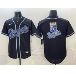 Men's Kansas City Royals Team Big Logo 2026 Fashion Replica Black Out Stitched Baseball Jerseys