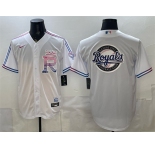 Men's Kansas City Royals Team Big Logo White 2026 City Connect Stadium Stitched Baseball Jersey