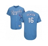 Men's Majestic Kansas City Royals #16 Bo Jackson Light Blue Flexbase Authentic Collection MLB Jersey