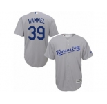 Men's Majestic Kansas City Royals #39 Jason Hammel Replica Grey Road Cool Base MLB Jersey