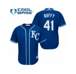Men's Majestic Kansas City Royals #41 Danny Duffy Replica Blue Alternate 2 Cool Base MLB Jersey