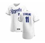 Men's Nike Kansas City Royals #11 Bubba Starling White Home 2020 Authentic Player Baseball Jersey