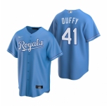 Men's Nike Kansas City Royals #41 Danny Duffy Light Blue Alternate Stitched Baseball Jersey