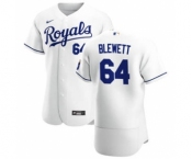 Men's Nike Kansas City Royals #64 Scott Blewett White Home 2020 Authentic Player Baseball Jersey