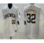 Men's Milwaukee Brewers #32 Jacob Misiorowski White Limited Jersey