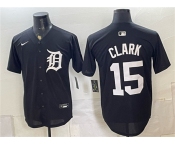 Men's Detroit Tigers #15 Max Clark Black 2026 Cool Base Stitched Baseball Jersey