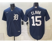 Men's Detroit Tigers #15 Max Clark Navy 2026 Cool Base Stitched Baseball Jersey