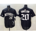 Men's Detroit Tigers #20 Spencer Torkelson 2026 Black 'Motor Gothic Edition' Vapor Premier Limited Stitched Baseball Jersey
