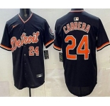 Men's Detroit Tigers #24 Miguel Cabrera Navy Limited Jersey