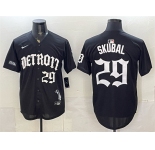 Men's Detroit Tigers #29 Tarik Skubal 2026 Black 'Motor Gothic Edition' Vapor Premier Limited Stitched Baseball Jersey