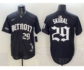 Men's Detroit Tigers #29 Tarik Skubal 2026 Black 'Motor Gothic Edition' Vapor Premier Limited Stitched Baseball Jersey
