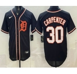 Men's Detroit Tigers #30 Kerry Carpenter 2026 Black Fashion Cool Base Jersey