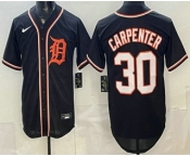 Men's Detroit Tigers #30 Kerry Carpenter 2026 Black Fashion Cool Base Jersey