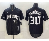 Men's Detroit Tigers #30 Kerry Carpenter 2026 Black 'Motor Gothic Edition' Vapor Premier Limited Stitched Baseball Jersey