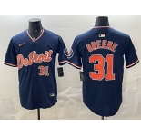 Men's Detroit Tigers #31 Riley Greene Navy 2026 Alternate Vapor Premier Limited Stitched Baseball Jersey