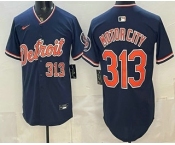 Men's Detroit Tigers #313 Motor City Navy 2026 Alternate Vapor Premier Limited Stitched Baseball Jersey