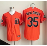 Men's Detroit Tigers #35 Justin Verlander Orange 2026 Cool Base Stitched Baseball Jersey