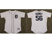 Men's Detroit Tigers #56 Fernando Rodney Game White Home Jersey