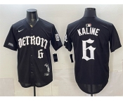 Men's Detroit Tigers #6 Al Kaline 2026 Black 'Motor Gothic Edition' Vapor Premier Limited Stitched Baseball Jersey