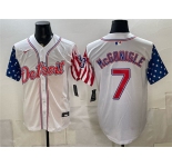 Men's Detroit Tigers #7 Kevin McGonigle 2026 White USA Flag Vapor Premier Limited Stitched Baseball Jersey