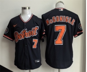 Men's Detroit Tigers #7 Kevin McGonigle Black 2026 Alternate Vapor Premier Limited Stitched Baseball Jersey