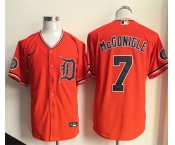 Men's Detroit Tigers #7 Kevin McGonigle Orange Cool Base Stitched Baseball Jersey