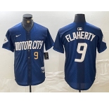 Men's Detroit Tigers #9 Jack Flaherty Number 2024 Navy City Connect Cool Base Limited Stitched Jersey
