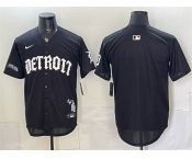 Men's Detroit Tigers Blank 2026 Black 'Motor Gothic Edition' Vapor Premier Limited Stitched Baseball Jersey