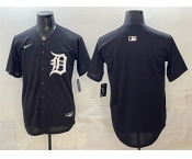 Men's Detroit Tigers Blank Black Limited Stitched Baseball Jersey