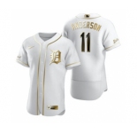 Men's Nike Detroit Tigers #11 Sparky Anderson White 2020 Authentic Golden Edition Baseball Jersey
