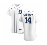 Men's Nike Detroit Tigers #14 Christin Stewart White Home 2020 Authentic Player Baseball Jersey