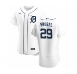 Men's Nike Detroit Tigers #29 Tarik Skubal White Home 2020 Authentic Player Baseball Jersey