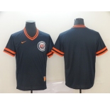Men's Nike Majestic Detroit Tigers Blank M&N Navy Blue MLB Jersey