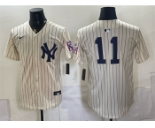 Men's New York Yankees #11 Anthony Volpe Cream 2026 Field of Dreams Stadium Stitched Baseball Jersey