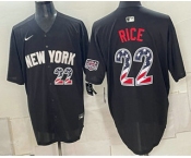 Men's New York Yankees #22 Ben Rice Black USA 250 Fourth of July Stadium Stitched Jersey