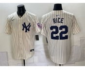 Men's New York Yankees #22 Ben Rice Cream 2026 Field of Dreams Stadium Stitched Baseball Jersey