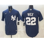 Men's New York Yankees #22 Ben Rice Navy Stitched Baseball Jersey