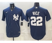 Men's New York Yankees #22 Ben Rice Navy Stitched Baseball Jersey