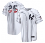Men's New York Yankees #35 Cody Bellinger White 2026 USA 250 Fourth of July Home Stadium Stitched Baseball Jersey