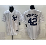 Men's New York Yankees #42 Jackie Robinson White Stitched Baseball Jersey