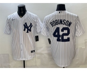 Men's New York Yankees #42 Jackie Robinson White Stitched Baseball Jersey