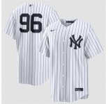 Men's New York Yankees #96 George Lombard Jr White No Name Home Limited Stitched Baseball Jersey