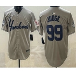Men's New York Yankees #99 Aaron Judge Grey Limited Jersey